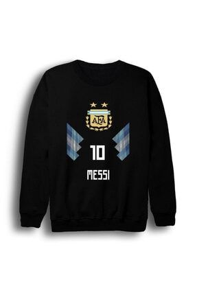 Argentina Messi 10 Baskılı Sweatshirt BYTLK21000-1