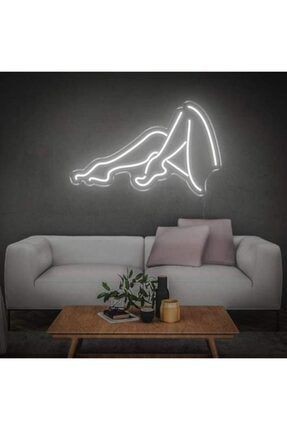 Kadın Arka Siluet Neon Duvar Yazısı Dekoratif Duvar Aydinlatmasi Gece Lambası BL2055