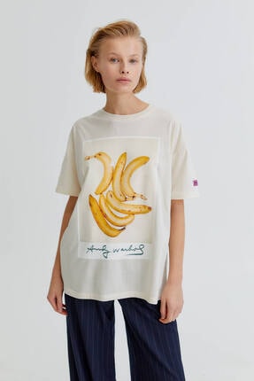 Picture of Andy Warhol Muz Baskılı T-shirt