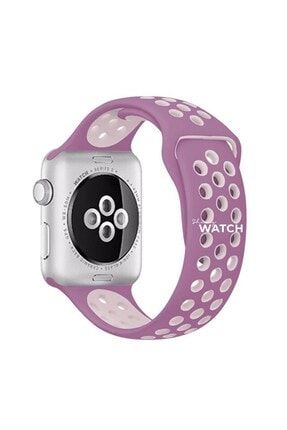 Apple Watch Uyumlu Delikli Silikon Kordon 42/44mm Violet Plum Fog SHNYTCH0021