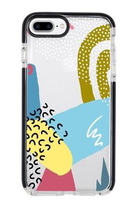 Iphone 8 Plus Colorful Patterns Candy Bumper Silikonlu Telefon Kılıfı MCCBCLRFLPTTRNS06