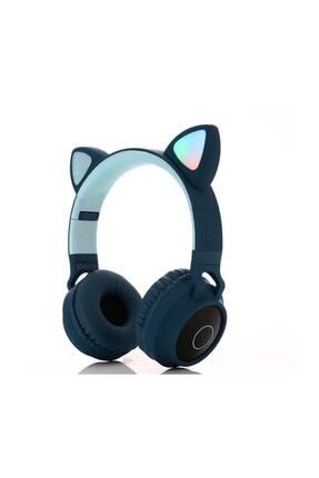 Kedi Kulak Led Işıklı Mikronlu Hafıza Kartı Ve Aux Girişli Kablosuz Bluetooth Kedi Kulaklık T&G-bt028c