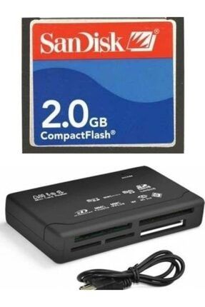 2 Gb Compact Flash Hafıza Kartı - Usb 2.0 Cf Kart Okuyucu PRA-4864606-5820