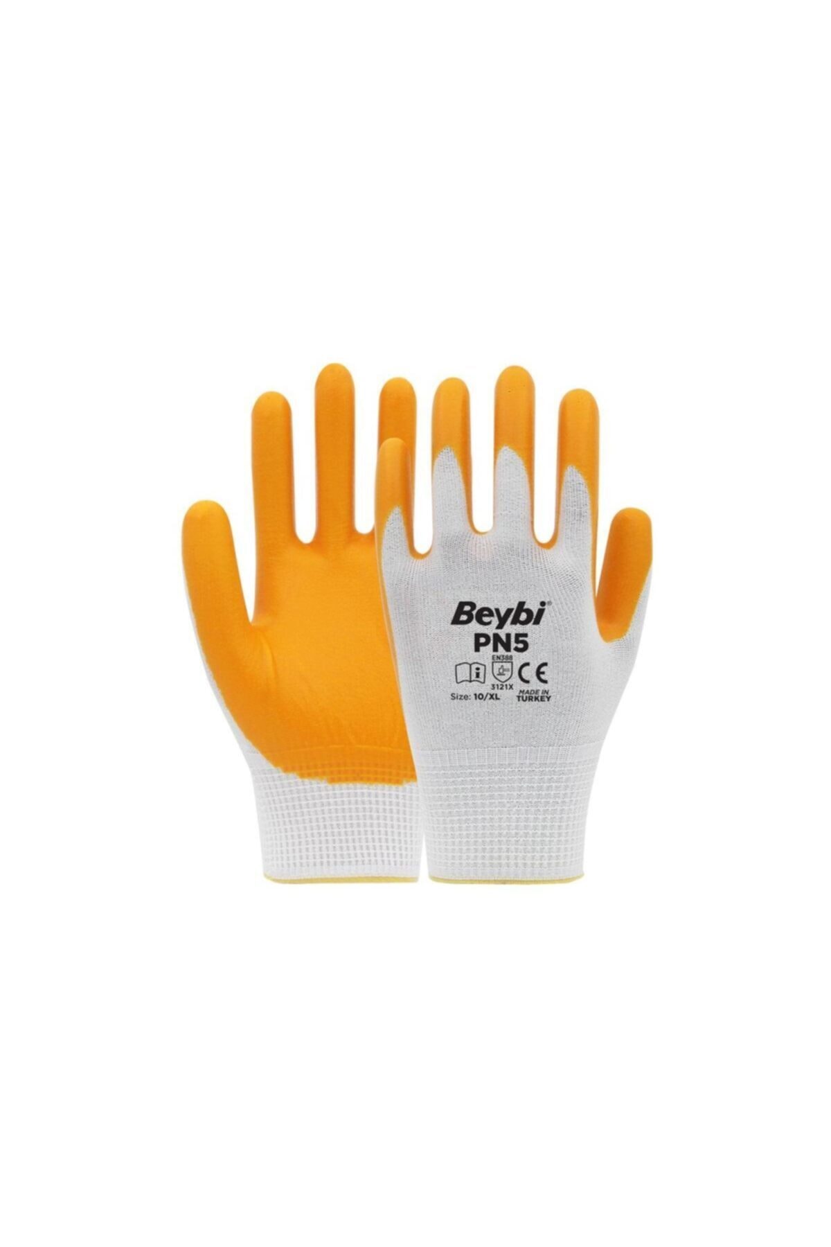 RENK YAPI RÜYASI Beybi Pn5 Nitril Pamuklu Iş Eldiveni Avuç Içi Aşınmaya Karşı Uzun Süre Dayanıklı Kalın 1 Çift