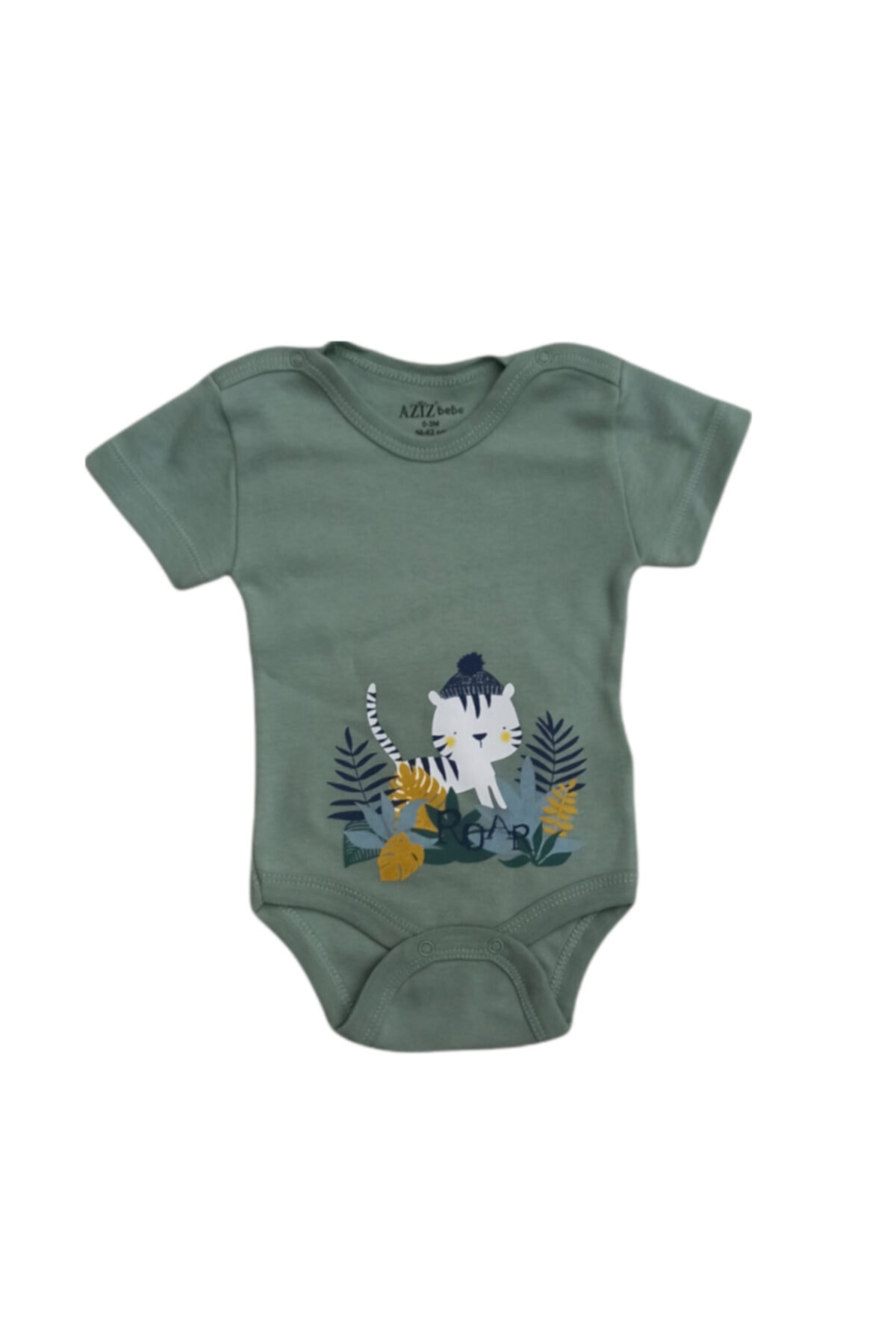 بادی نوزادی پسرانه – دخترانه سبز Aziz Bebe | 1460 اورجینال - تصویر 4