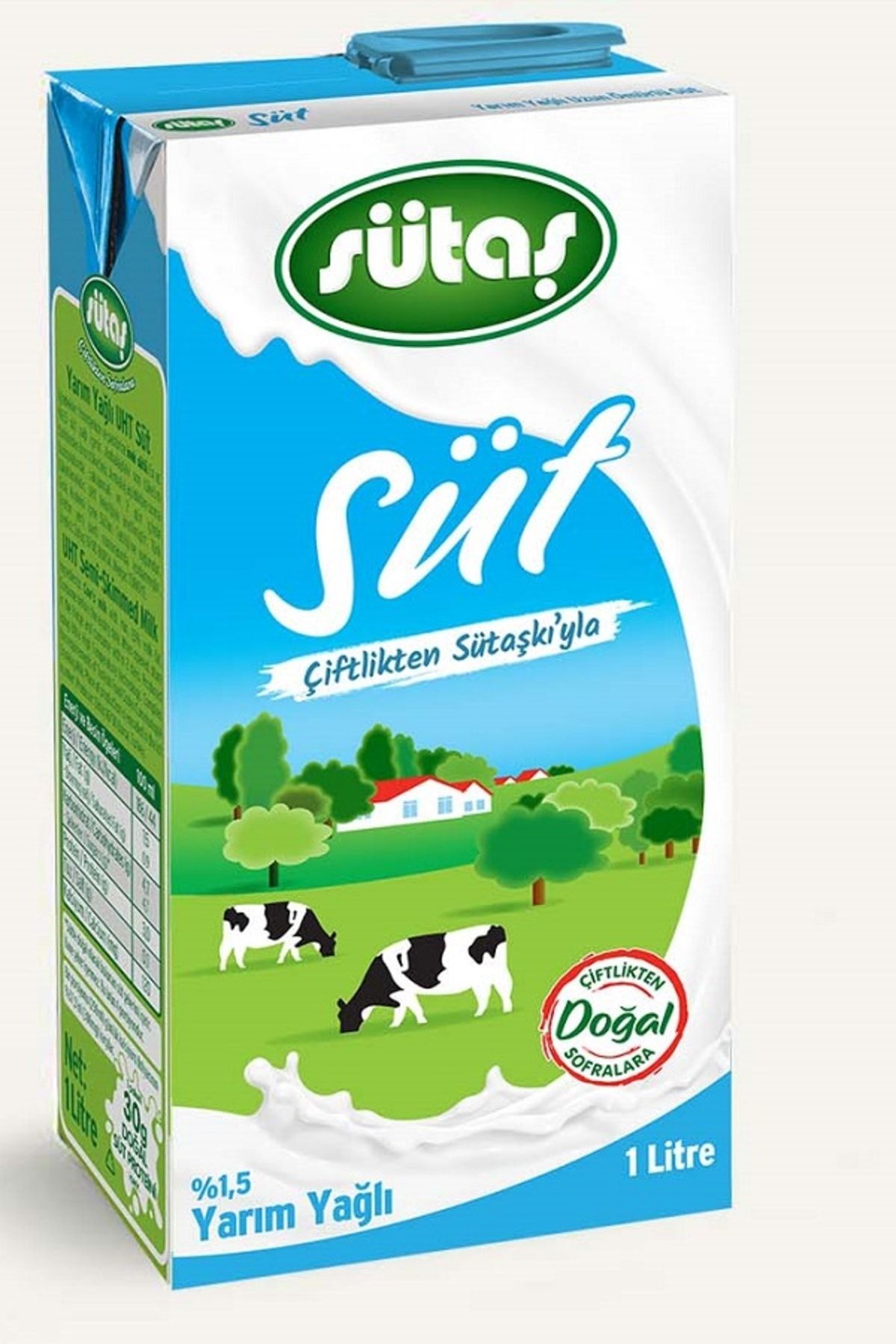 Sütaş Yarım Yağlı Süt 1 Lt