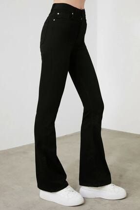 Ispanyol Paça Solmayan Siyah Renk Vermez Flare Jeans HaRMY241121FLARE