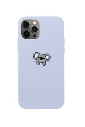 Iphone 12 Pro Koala Tasarımlı Lila Telefon Kılıfı BCIPH12PKOALA