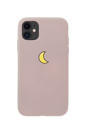 Iphone 11 Moon Tasarımlı Pembe Telefon Kılıfı BCIPH11MOON