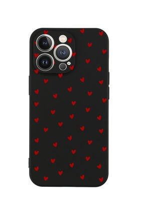 Iphone 13 Pro Minik Kalpler Tasarımlı Siyah Telefon Kılıfı BCIPH13PMNKKLP
