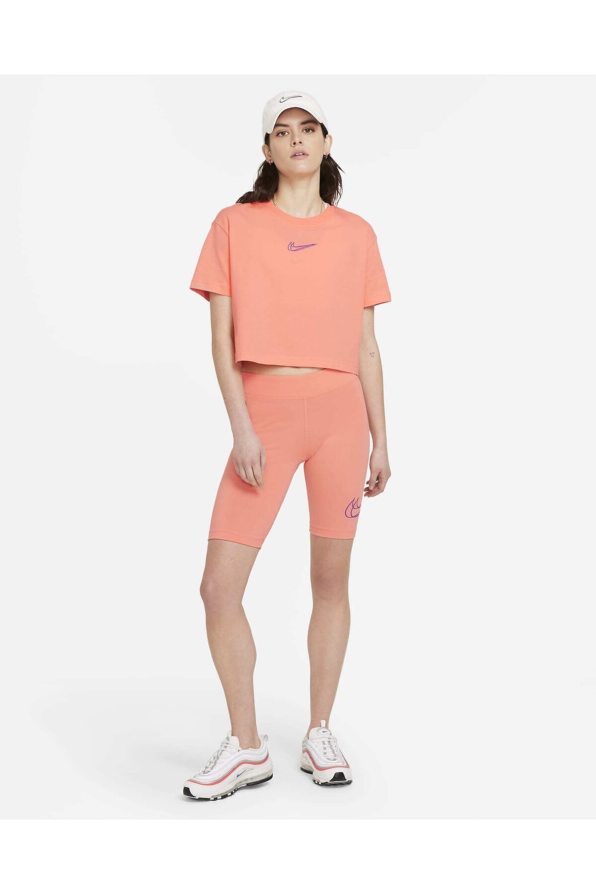 Nike Sportswear Essential Kadın Pembe Renk Yarım Şort Tayt Dj4132-693