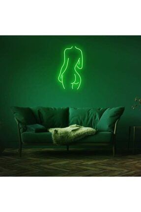 Kadın Arka Siluet Neon Duvar Yazısı Dekoratif Duvar Aydinlatmasi Gece Lambası BL2046