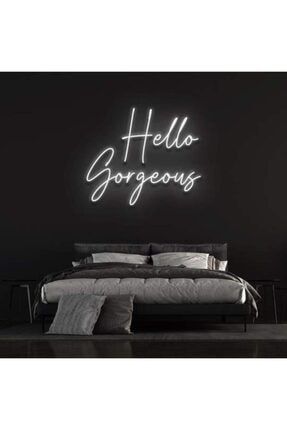 Hello Gorgeous Neon Duvar Yazısı Dekoratif Duvar Aydinlatmasi Gece Lambası BL1739