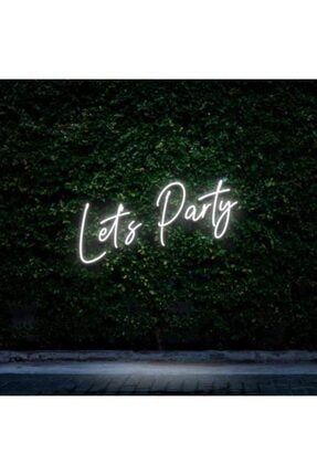 Lets Party Neon Duvar Yazısı Dekoratif Duvar Aydinlatmasi Gece Lambası BL1786