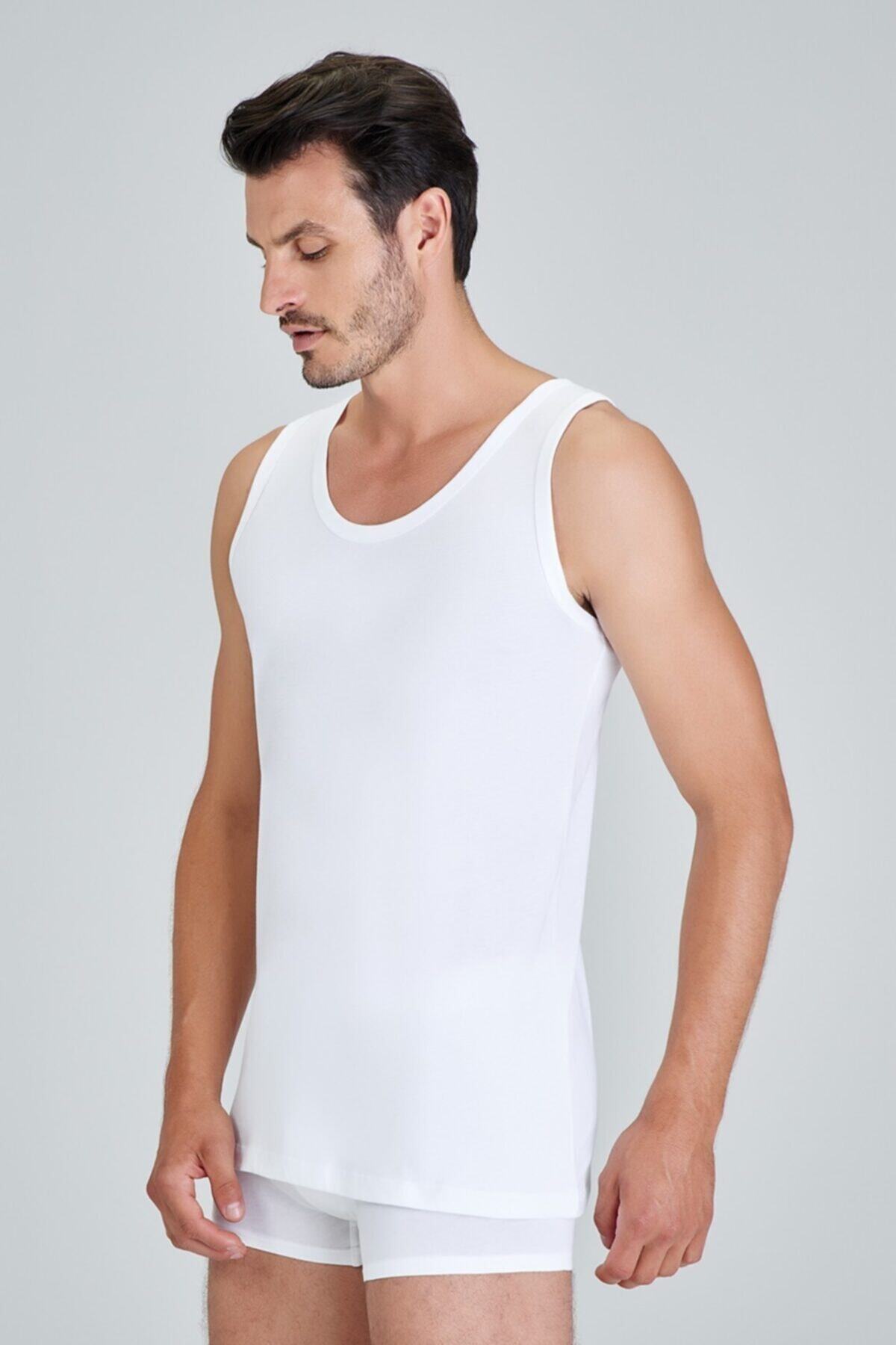 Kom-Men's Henry Undershirt White Xl 3