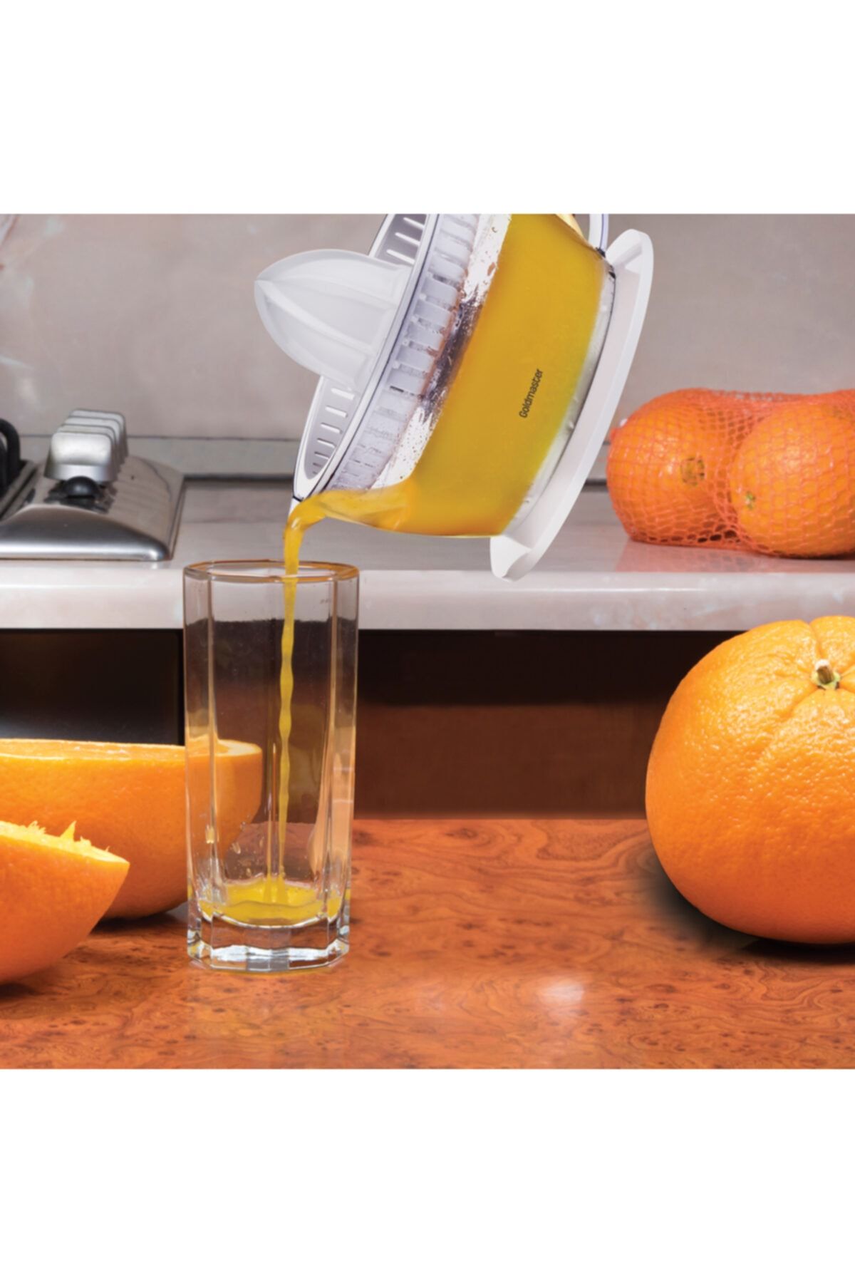 GOLDMASTER-Pro Fresh 40W Citrus Juicer with Chamber and Two-Way Rotation Feature 5