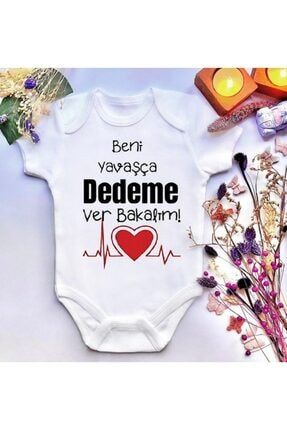 Unisex Bebek Dede %100 Pamuklu Çıtçıtlı Body Zıbın ireml0180546