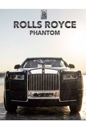 Rolls Royce Phantom 1-24 Metal Model Araba Işık Ses 6 Kapı Açılır Siyah P6774S6854