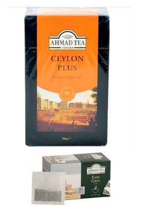 Tea Ceylon Plus 500 Gr Dökme Ve 40'lı Earl Grey Demlik Poşet AhmadTeaOrjinal_3