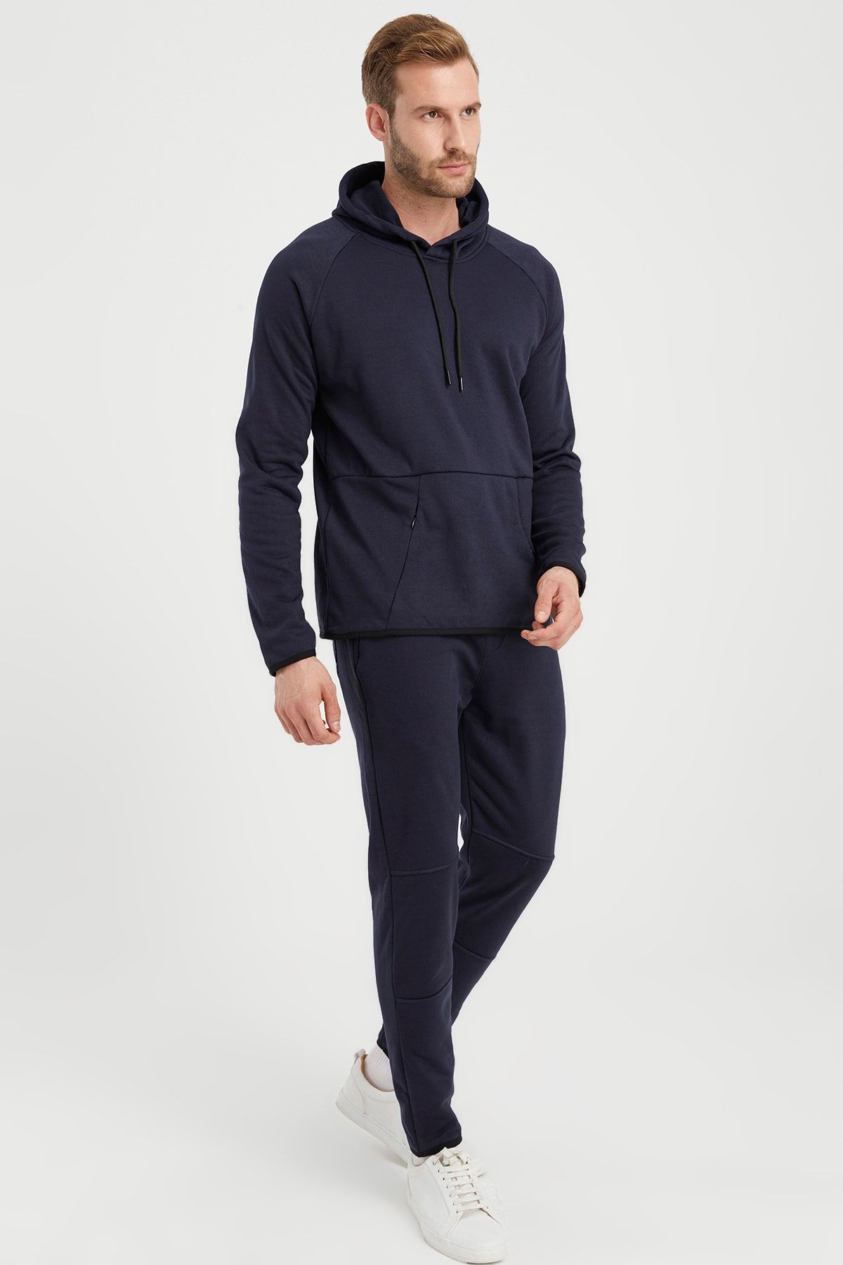 DYNAMO Große Größen in Sweatsuit Set Dunkelblau Regular Fit Fast ausverkauft