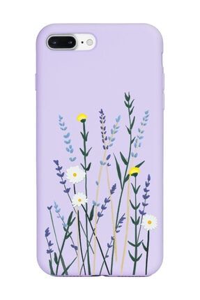 Iphone 7 Plus - 8 Plus Uyumlu Softy Lavenders Tasarımlı Lila Lansman Telefon Kılıfı iPhone7plusamz-lns-003
