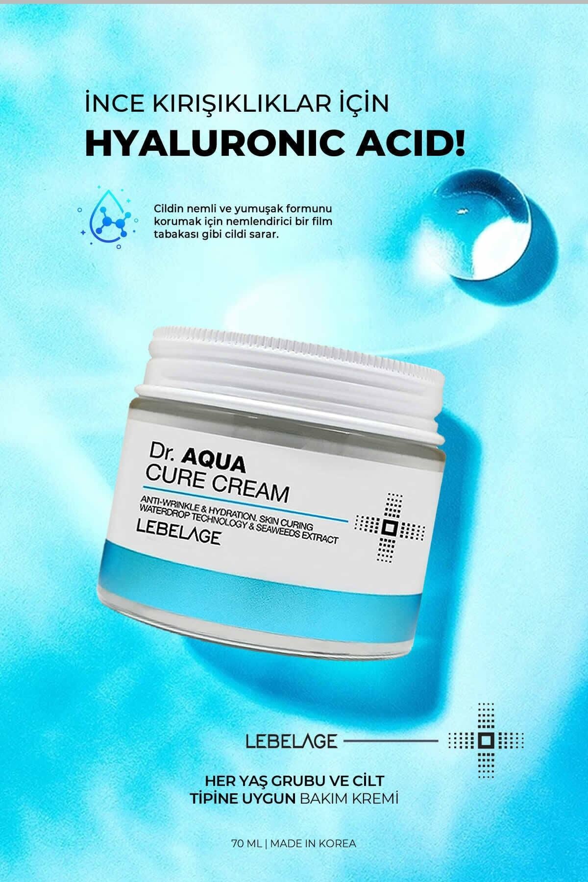 LEBELAGE Hyaluronik Asit Içeren Su Bazlı Kırışıklık Karşıtı, Nemlendirici Krem Dr Aqua Cure Cream ZN11852