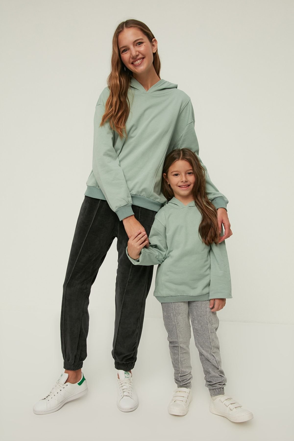 Mint Basic İçi Polarlı Kız Çocuk Örme Kalın Sweatshirt TKDAW22SW0657