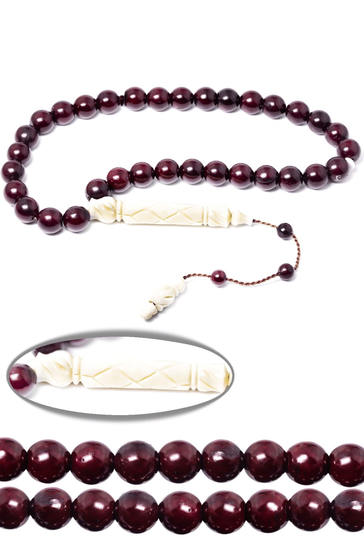 Tesbih Atölyesi-Camel Bone System - Prayer Beads with Transition and Henna 1