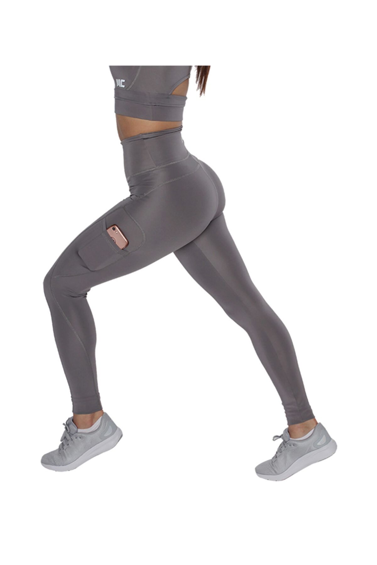 MUSCLECLOTH Elise Cepli Spor Tayt Gri
