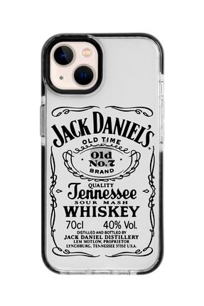 Iphone 13 Siyah Kenarlı Anti Shock Whiskey Desenli Telefon Kılıfı IP13ANTI-212