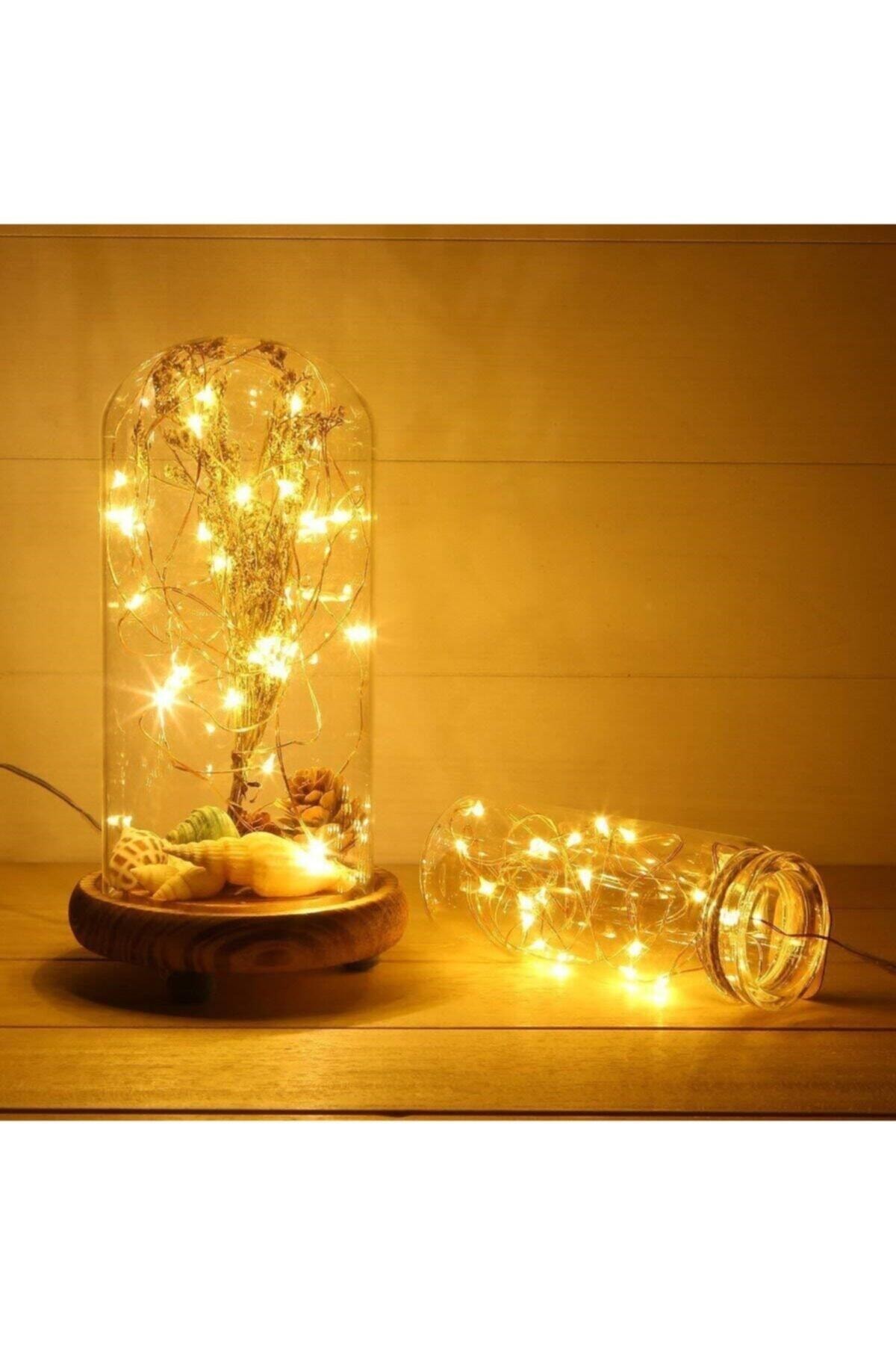 Genel Markalar Peri Led Işık 5 Metre (sarı) Pilli Aydınlatma Şerit Saçak Spot Süsleme