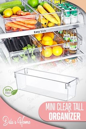 Mini Tall Clear Buzdolabı & Dolap Içi Düzenleyici Organizer Tekli Mini