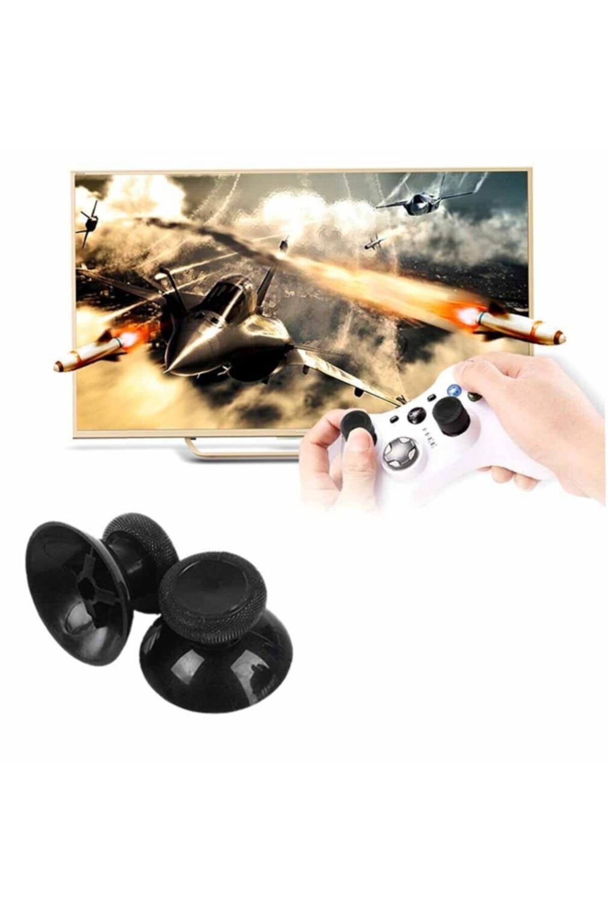 10 Adet Xbox One Analog Başlık Xbox One Analog Topuz Kol Tamir Orjinal Yedek Parça Thumb Stick Cap 4
