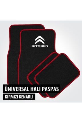 Citroen Logo'lu Siyah Kırmızı Kenarlı Oto Halı Paspas Seti GRJCİTPASPS