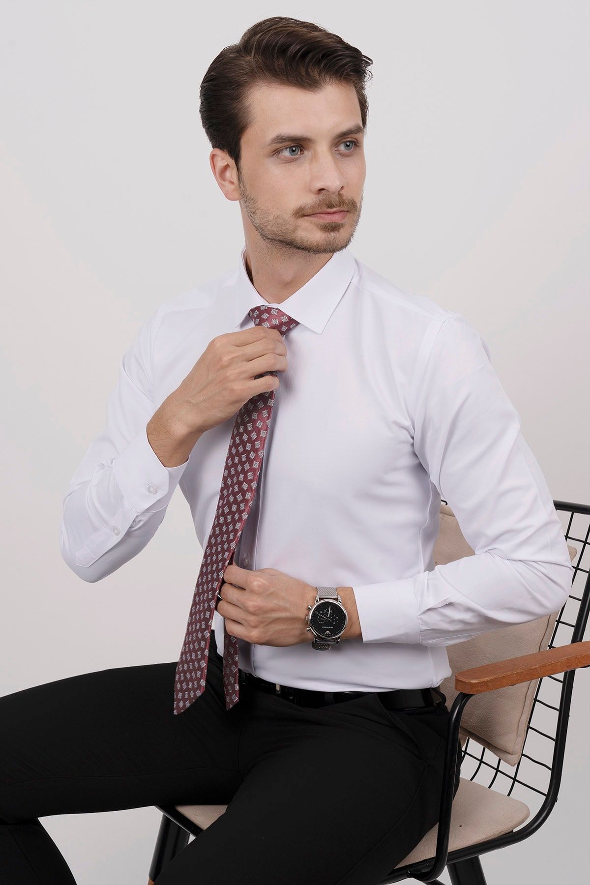 Etikmen Hemd Weiß Slim Fit