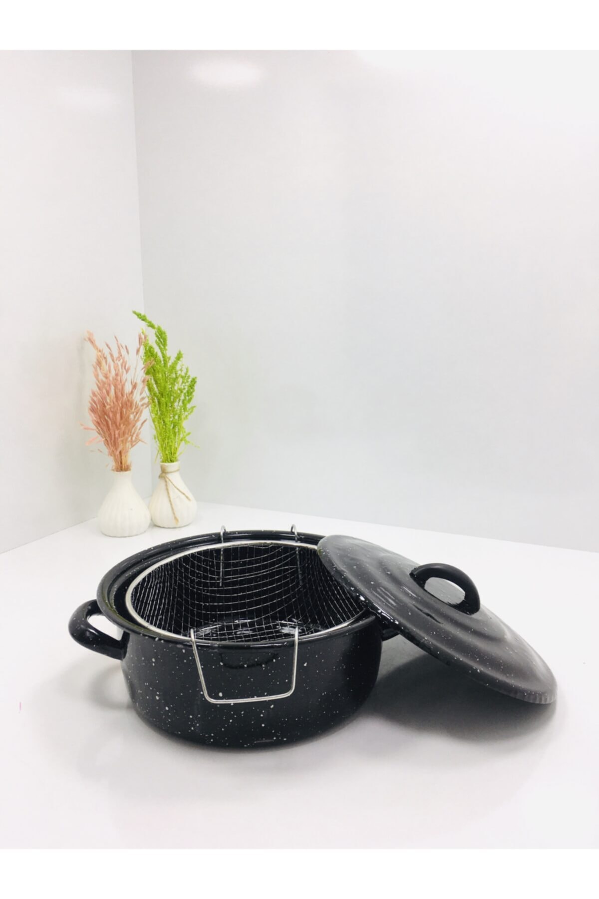 Avm Kızartma Tenceresi Emaye Fritöz Airfryer