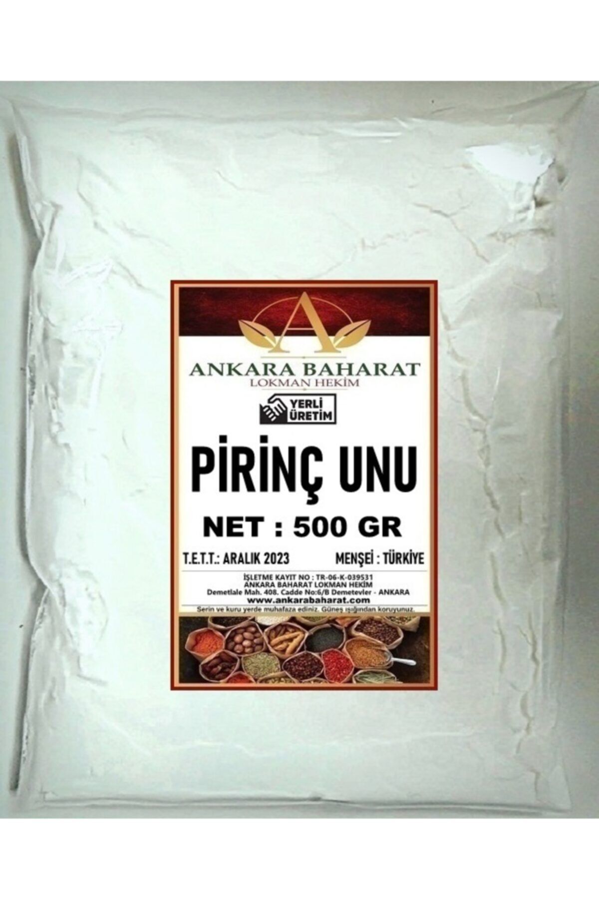 ankara baharat lokman hekim Pirinç Unu 500 gr Doğal Katkısız