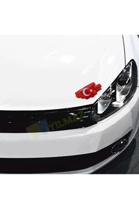 Türk Bayrağı Damla Oto Sticker Araba Yapıştırma Etiket 4 Adet (7,5 X 3,5 Cm Ölçü) 442362882-tr24