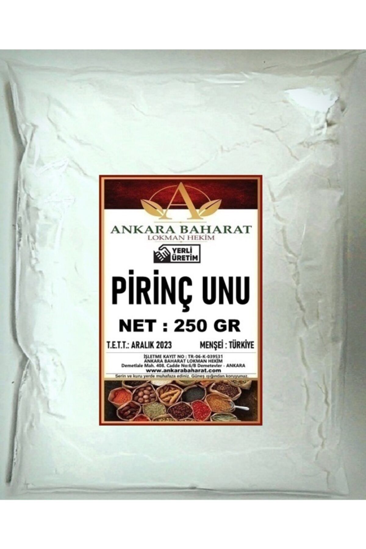 ankara baharat lokman hekim Pirinç Unu 250 Gram Doğal Katkısız