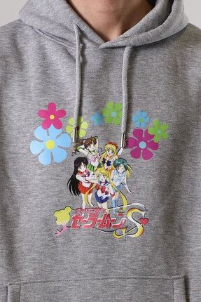 Sailor Moon Anime Baskılı Kapüşonlu Sweatshirt JURASSİNKSA1A