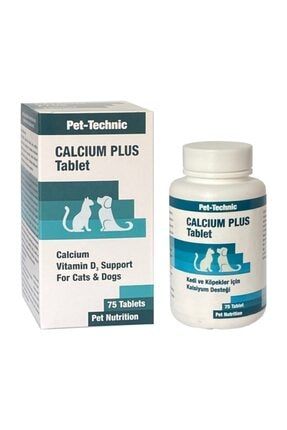 Calcıum-plus Tablet Kedi Ve Köpekler Için Vitamin D3 - Kalsiyum Desteği 75 Tablet sevde14
