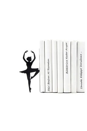 Simge Yapı Dekorasyon Balerin Figürlü Metal Kitap Tutucu Siyah- Kitap Desteği