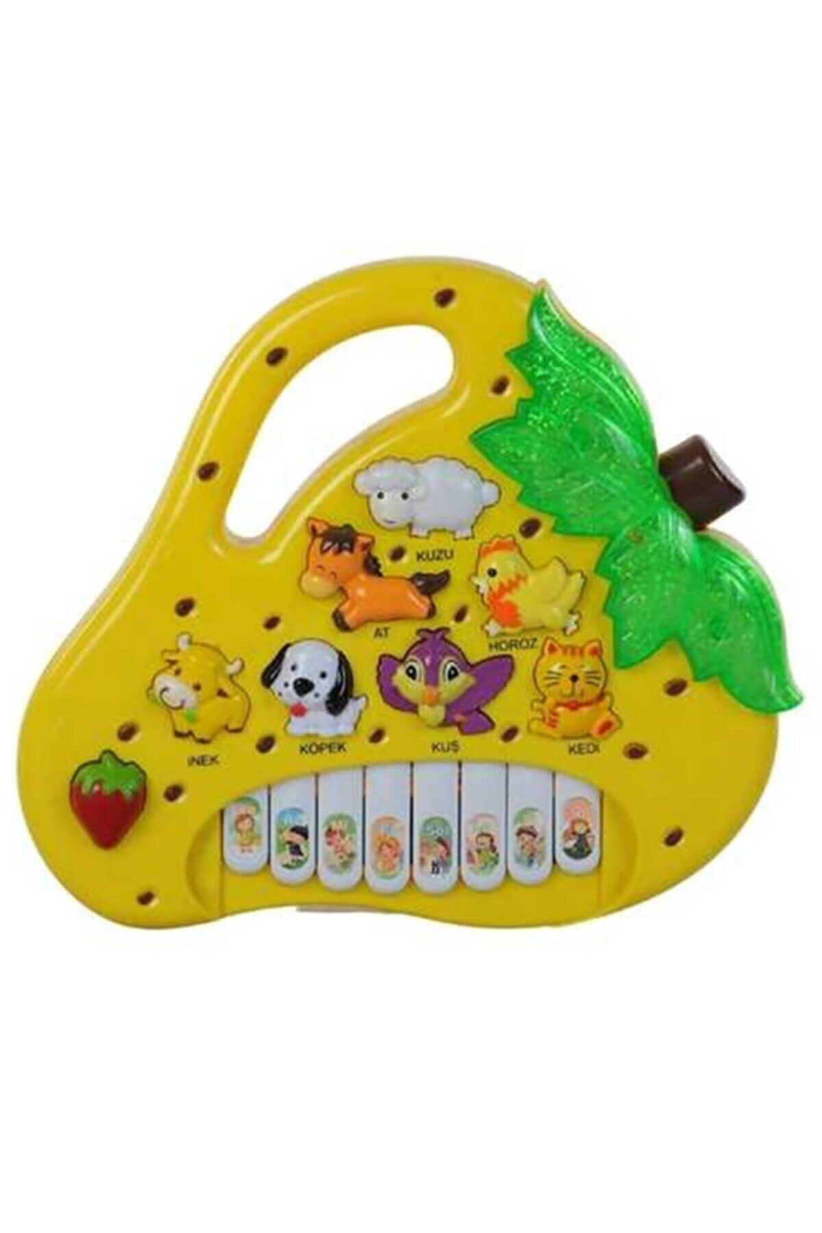 Muhtelif Hayvan Sesli Oyuncak Piyano Çilek-domates Figürlü Piyano