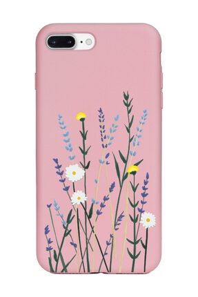 Iphone 7 Plus - 8 Plus Uyumlu Softy Lavenders Tasarımlı Pudra Lansman Telefon Kılıfı iPhone7plusamz-lns-003