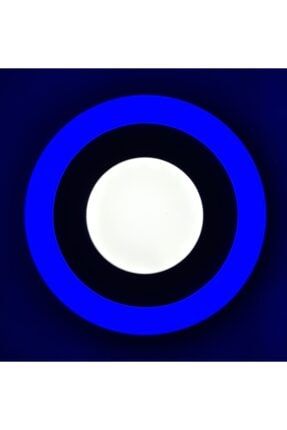 Çift Renkli 6+3 W Led Panel Sıva Üstü Yuvarlak Spot Armatür (Mavi - Beyaz) tgrgsmledysu9
