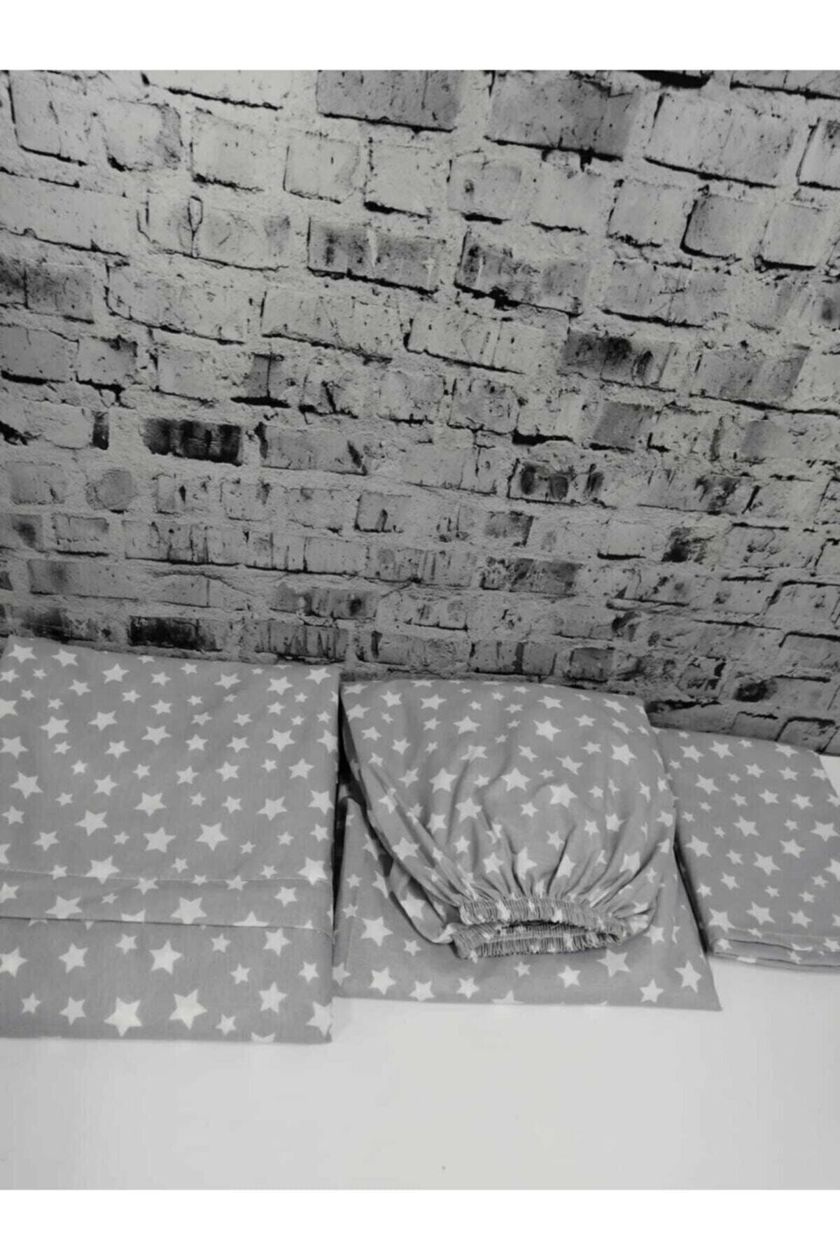 Mert-Single Ranforce Elastic Sheet Set Star Patterned 3