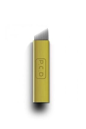 20 Adet 12f Pin Sarı Pcd Kalıcı Makyaj Microblading Iğnesi mıcrobladıng84