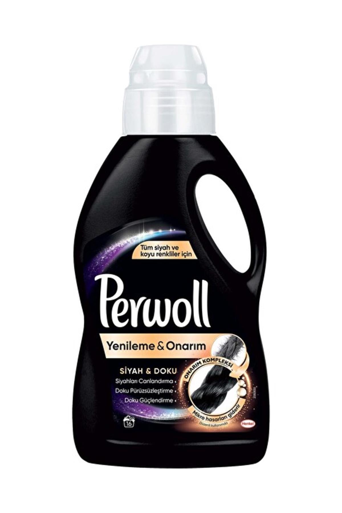 Perwoll Hassas Sıvı Çamaşır Deterjanı Siyah 1lt
