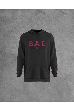 Bal 1953 Nakışlı Kapüşonlu Unisex Siyah Sweatshirt siyah-bal1953-sweatshirt