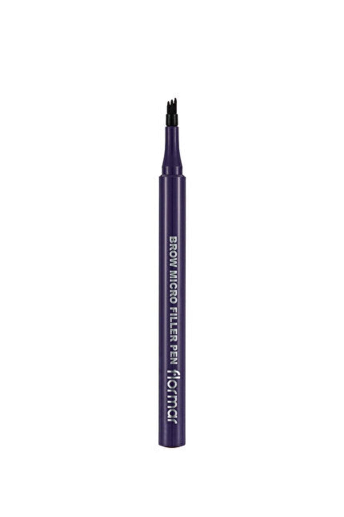 Flormar قلم پر کننده ابرو با نوک فلزی رنگ ابرو 002 متوسط قهوه ای